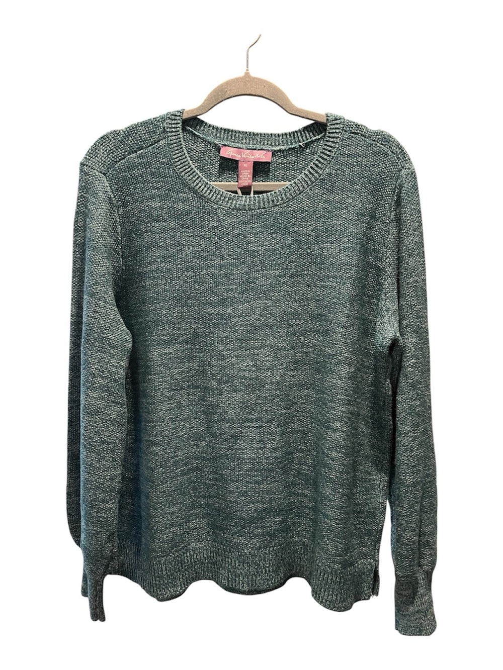 Gloria Vanderbilt Teal Crewneck Pullover Sweater